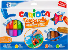Verfstift Carioca Temperello set à 24 kleuren