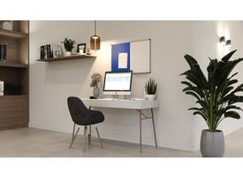 Combibord Legamaster UNITE blauw vilt-whiteboard 60x90cm