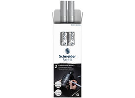 Viltstift  Schneider Paint-it 060 - 061 2.0mm en 0.8mm mtl chrome 2st