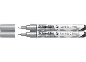 Viltstift  Schneider Paint-it 060 - 061 2.0mm en 0.8mm mtl chrome 2st
