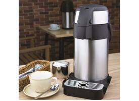 Thermoskan Olympia met pomp  2.5 liter rvs