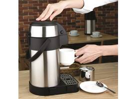 Thermoskan Olympia met pomp  2.5 liter rvs