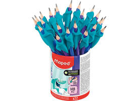 Potlood Maped Kidy Learn met gum en vingerhulp blauw
