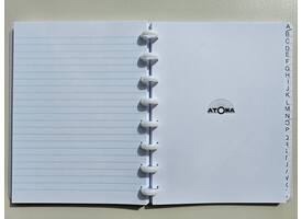 Adresboek Atoma A5 lijn 54vel 90gr PP assorti