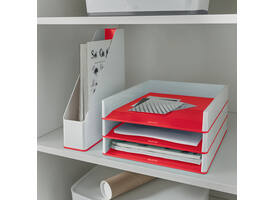 Brievenbak Leitz WOW A4 wit/rood