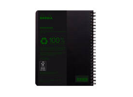 Notitieboek Rhodia Greenbook A5 lijn 6-gaats 180 pagina's 90gr zwart