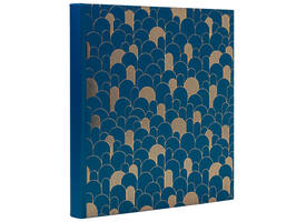 Fotoalbum Exacompta 29x32cm 60 zwarte pagina's Néo Déco blauw