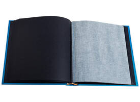 Fotoalbum Exacompta 29x32cm 60 zwarte pagina's Néo Déco blauw