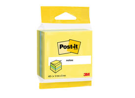 Memoblok 3M Post-it 2012L 51x51mm kubus ass kleur 400 vel
