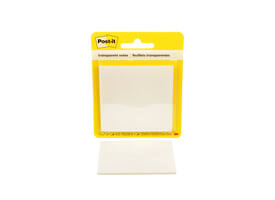 Memoblok Post-it 3M 73x73mm Transparant