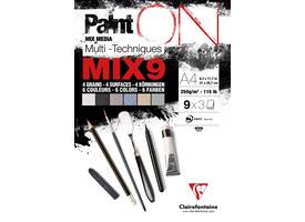 Mix Media Papier Clairefontaine A4 Paint On 27 vel 250gram assorti