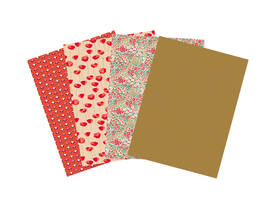 Hobbypapier Décopatch 30x40cm set à 4 vel thema Love is in the Meadow