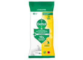 Reinigingsdoekjes Dettol antibacterieël Citrus 72 stuks