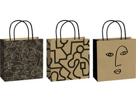 Cadeautasjes Stewo Mindful 20x20x8cm set à 3 desins