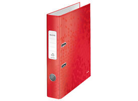 Ordner Leitz WOW 180 gelamineerd 50mm A4 rood