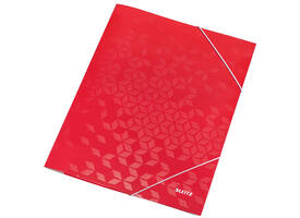 Elastomap Leitz WOW A4 3 kleppen rood