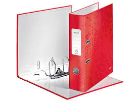 Ordner Leitz WOW 180 gelamineerd 80mm A4 rood