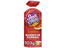 Rijstwafel Snack-a-Jacks BBQ paprika pak 103 gram