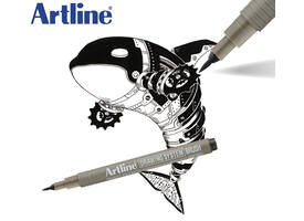 Fineliner Artline technisch brush zwart