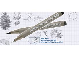 Fineliner Artline technisch brush zwart