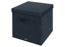 Opbergdoos Leitz gestoffeerd met deksel 330x325x380mm grijs 2 st