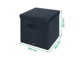 Opbergdoos Leitz gestoffeerd met deksel 330x325x380mm grijs 2 st
