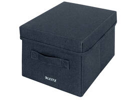 Opbergdoos Leitz gestoffeerd met deksel 190x160x285mm grijs 2 st