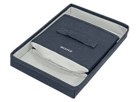 Opbergdoos Leitz gestoffeerd met deksel 190x160x285mm grijs 2 st