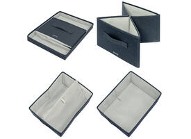 Opbergdoos Leitz gestoffeerd met deksel 285x203x380mm grijs 2 st