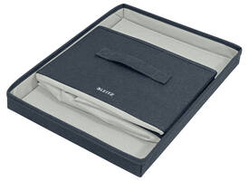 Opbergdoos Leitz gestoffeerd met deksel 285x203x380mm grijs 2 st