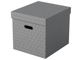 Opbergdoos Esselte home kubus 320x315x365mm grijs 3 stuks