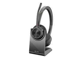 Headset HP POLY Voyager 4320-M met BT700 dongle en oplaadstatief