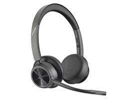 Headset HP POLY Voyager 4320-M met BT700 dongle en oplaadstatief
