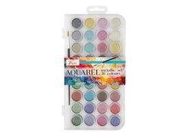 Aquarelverf Nassau fine art doos à 36 metalic napjes