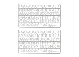 Letter set IEZZY voor letterbord 2x150 wit