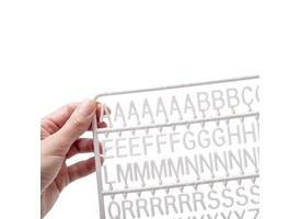 Letter set IEZZY voor letterbord 2x150 wit