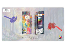 Pastelkrijt Nassau fine art zacht blister 12 stuks assorti