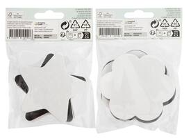 Canvas Nassau fine art ster en bloem 7,5cm magnetisch 4 stuks