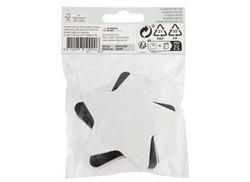 Canvas Nassau fine art ster en bloem 7,5cm magnetisch 4 stuks