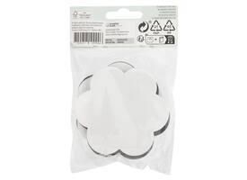 Canvas Nassau fine art ster en bloem 7,5cm magnetisch 4 stuks