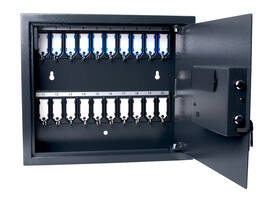 Sleutelkast Pavo High security Magnettag met fingerprintslot 20 haken 350x410x100mm