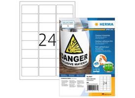 Etiket HERMA 9537 63.5x33.9mm weerbestendig wit 960 stuks