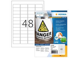 Etiket HERMA 9536 45.7x21.2mm weerbestendig wit 1920 stuks