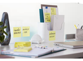 Memoblok 3M Post-it 654-SSCY Super Sticky 76x76mm geel voordeelpak