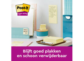 Memoblok 3M Post-it 654-SSCY Super Sticky 76x76mm geel voordeelpak