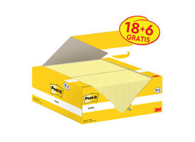 Memoblok 3M Post-it 653-CY 38x51mm geel voordeelpak