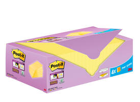 Memoblok 3M Post-it 655-SSCY Super Sticky 76x127mm geel voordeelpak