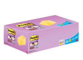 Memoblok 3M Post-it 655-SSCY Super Sticky 76x127mm geel voordeelpak