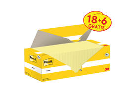 Memoblok 3M Post-it 655-CY 76x127mm geel voordeelpak