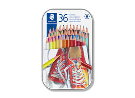 Kleurpotlood Staedtler 175 6kantig assorti blik à 36 kleuren